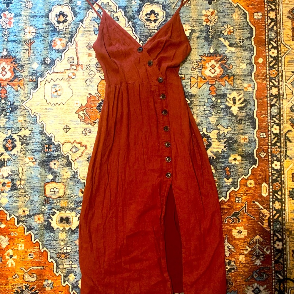 Urban Outfitters Burnt Orange MIDI Dress 🍑